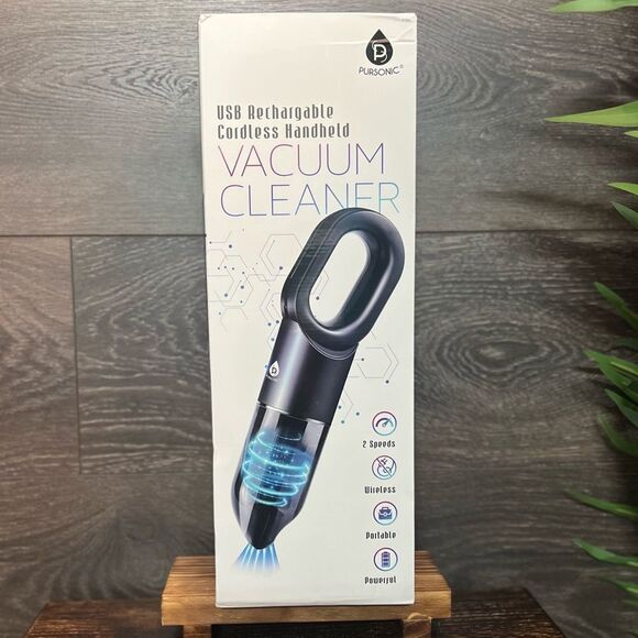 Pursonic USB Rechargeable Cordless Handheld Vacuum Cleaner in Black. New in Box! - Picture 5 of 10